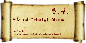Vásárhelyi Ahmed névjegykártya